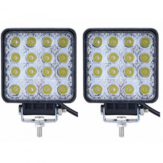 Proiector LED auto offroad 48W 12V-24V, 1440 lumeni PATRAT