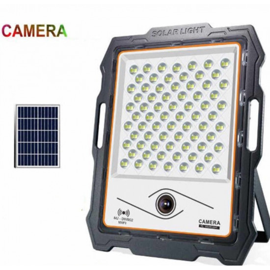 Proiector LED cu Panou Solar , 100W, cu ca Camera WiFi HD incorporata