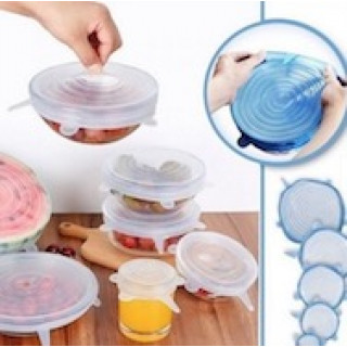 Set 12 capace universale din silicon pentru sticle si borcane Set 12 capace universale din silicon pentru sticle si borcane