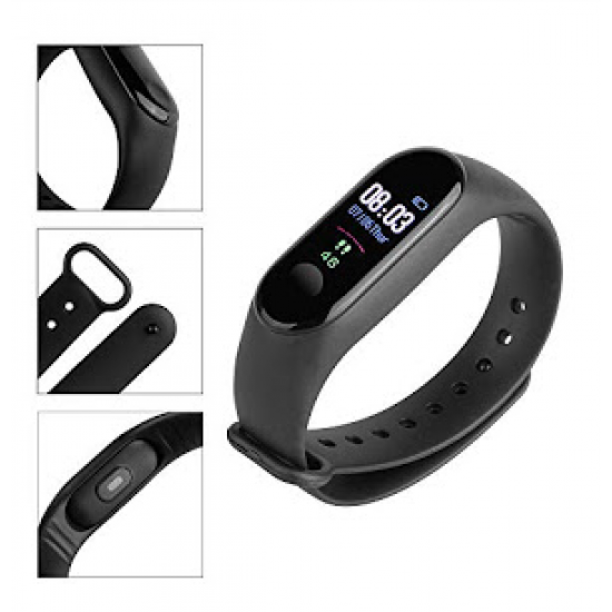 Bratara fitness smartband M3 plus, Bluetooth, OLED, IP67, ritm cardiac, notificari apeluri