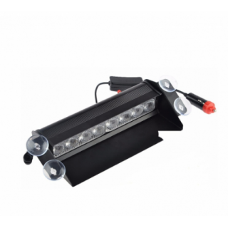 Lampa flash stroboscopica pentru parbriz 8W - 6 moduri lumina, Rosu - Albastru 12v Lampa flash stroboscopica pentru parbriz 8W - 6 moduri lumina, Rosu - Albastru 12v