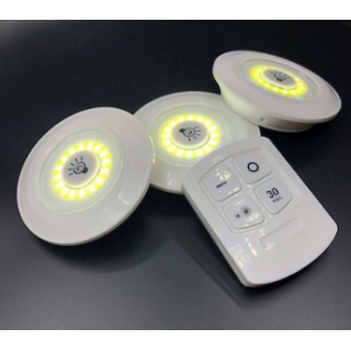 Set 3 lampi LED, fara fir, 3W, telecomanda, fixare orice suprafata Set 3 lampi LED, fara fir, 3W, telecomanda, fixare orice suprafata