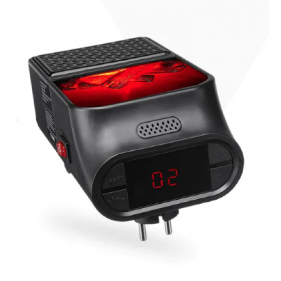 Aeroterma portabila Flame Heater, 500 W, 2 niveluri temperatura, telecomanda.