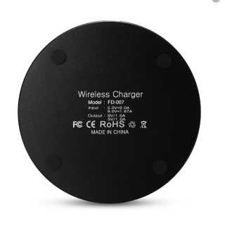 Incarcator wireless de birou pentru telefoane mobile, negru, fast-charge