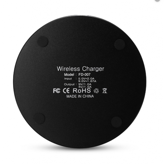 Incarcator wireless de birou pentru telefoane mobile, negru, fast-charge