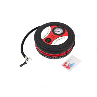 Compresor auto in forma de anvelopa cu 3 capete pentru umflare Compresor auto in forma de anvelopa cu 3 capete pentru umflare