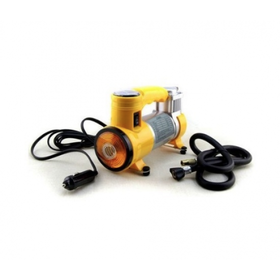 Compresor auto cu lanterna, 12 V, 35 L/Min, 150 PSI, galben