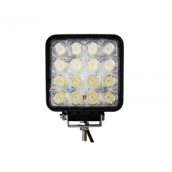 Proiector LED auto offroad 48W 12V-24V, 1440 lumeni PATRAT