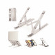 Stander multifunctional pentru laptop Silver Hold, aluminiu, Argintiu