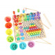 Joc Montessori 5 in 1 Logarithmic Plate Beads, din lemn