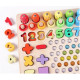 Joc Montessori 5 in 1 Logarithmic Plate Beads, din lemn