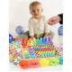 Joc Montessori 5 in 1 Logarithmic Plate Beads, din lemn