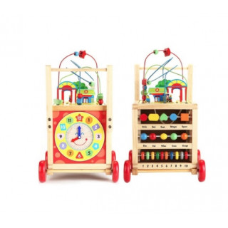 Antepremergator 6 in 1, diverse activitati, cub gigantic din lemn cu diverse activitati, Montessori Antepremergator 6 in 1, diverse activitati, cub gigantic din lemn cu diverse activitati, Montessori