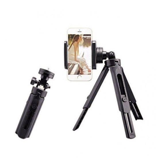 Trepied pentru telefon Tripod Support, flexibil, rotire 360 grade, Negru