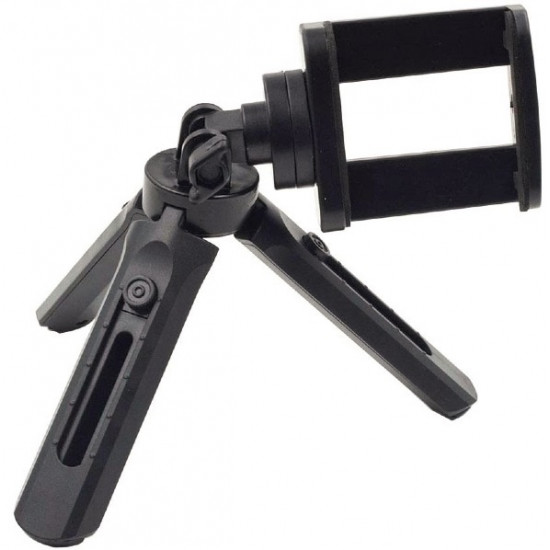 Trepied pentru telefon Tripod Support, flexibil, rotire 360 grade, Negru