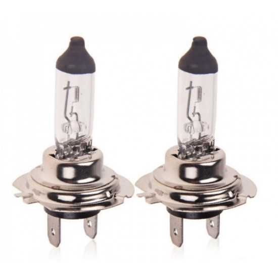 Set 2 becuri auto H7 cu halogen, lumina alb cald 12V, 55W