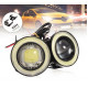 Set 2 proiectoare auto cu LED Angel Eyes, 89mm