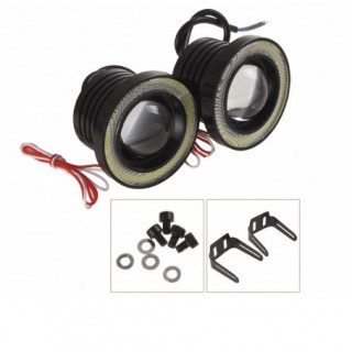Set 2 proiectoare auto cu LED Angel Eyes, 89mm Set 2 proiectoare auto cu LED Angel Eyes, 89mm