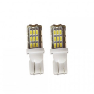 Set 2 x Bec LED pozitie T10 W5W,cu 42 leduri, Alb Rece