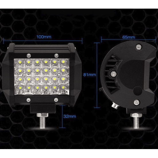 Set 2 proiectoare auto led 72W, 24 leduri