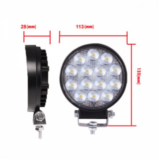 Set 2 proiectoare LED Rotunde, 14 LED uri, 35mm, 42W Set 2 proiectoare LED Rotunde, 14 LED uri, 35mm, 42W