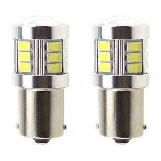 Set 2 x Lampi LED Auto, 18 SMD, lupa, 12/24V