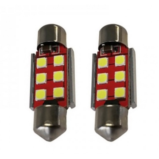 Set 2 x Becuri auto LED SMD, Canbus 5W, 6500k