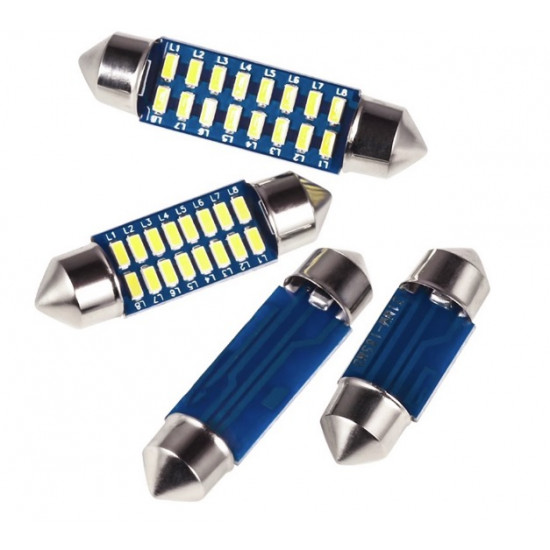 Set 2 x Becuri auto LED SMD, 5W, 16 LED