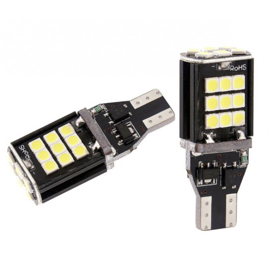 Set 2 x Becuri auto LED SMD, T 15 15W, Canbus