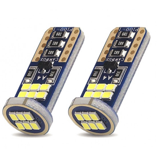 Set 2 x Becuri auto LED SMD, T10, 5W, Canbus