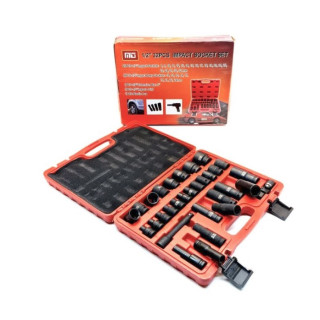 Trusa chei tubulare de impact lungi 32 piese 1/2 Trusa chei tubulare de impact lungi 32 piese 1/2