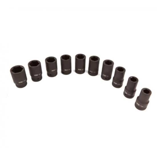 Set chei tubulare de impact, 10 piese, 1”