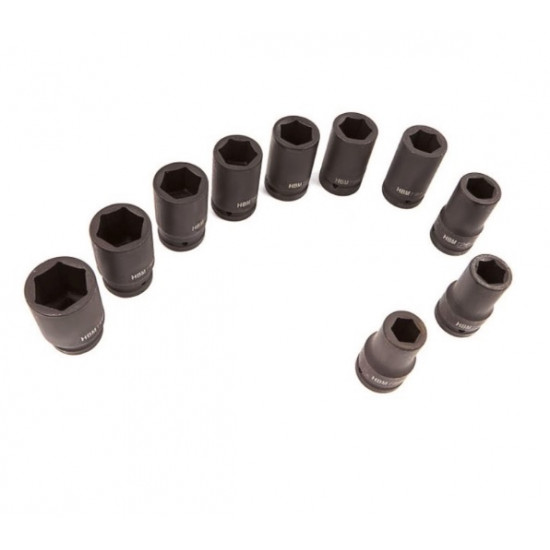 Set chei tubulare de impact, 10 piese, 1”