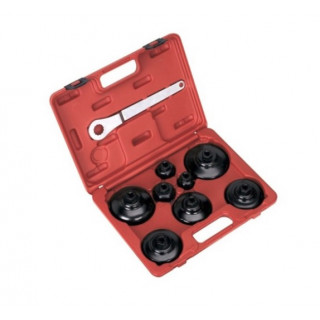 Set chei pentru capac filtru ulei cu adaptor si curea, 9 piese Set chei pentru capac filtru ulei cu adaptor si curea, 9 piese