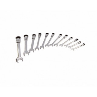 Trusa de chei cu clichet si articulatie, 12 piese Trusa de chei cu clichet si articulatie, 12 piese