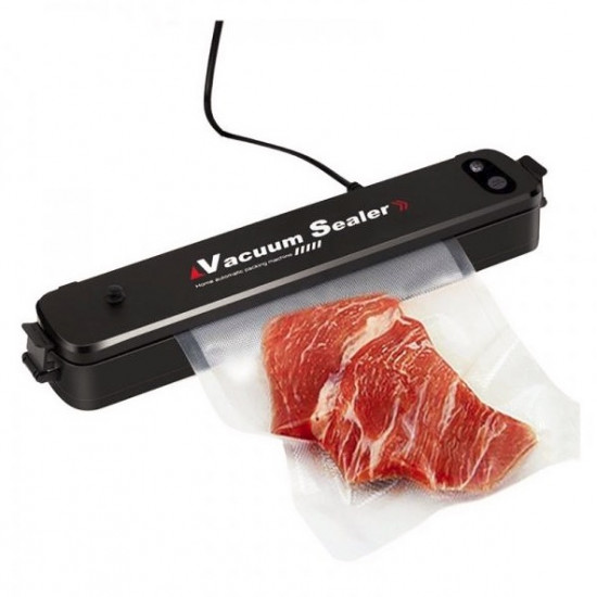 Aparat de vidat pungi - Vacuum Sealer negru + 5 pungi CADOU