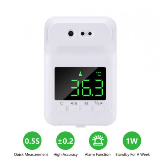 Termometru Digital Non-Contact Cu Infraroșu ,Alarmă Febră Și Display LCD