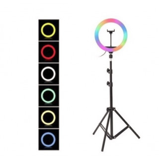 Lampa selfie RGB, diametru 26 cm, inaltime 180 cm