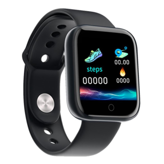 SmartWatch Fitness Tracker, monitorizare efort fizic NEGRU
