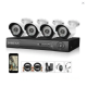 Sistem de supraveghere CCTV FULL HD, Kit DVR cu 4 camere exterior / interior