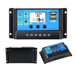 Regulator controler progrmabil pentru panou solar 12-24V, 10A, cu display si port USB
