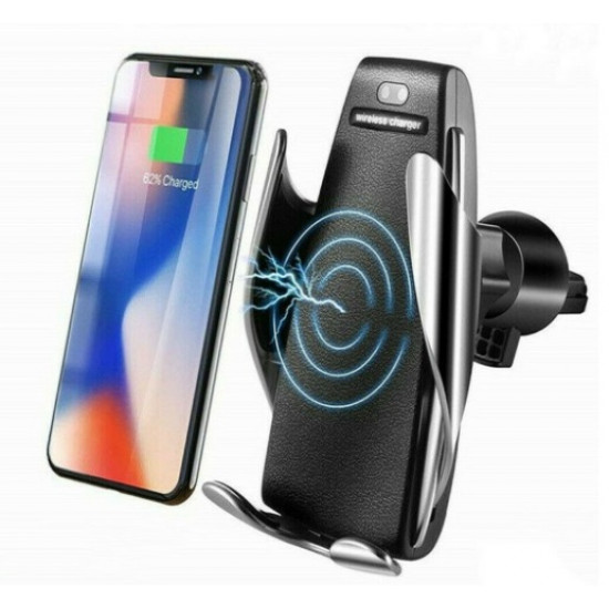 Suport telefon auto cu incarcare wireless SILVER