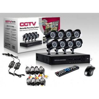Kit de supraveghere CCTV complet cu 8 camere, de interior-exterior