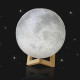 LICHIDARE STOC :Moon Lamp 3D - lampa in forma de luna, lumina LED, stand lemn