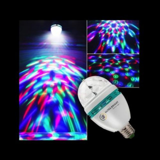 Set 2 becuri rotative RGB 3W, consum redus de energie Set 2 becuri rotative RGB 3W, consum redus de energie