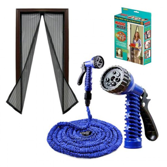 Furtun extensibil Magic Hose 45M + Perdea magnetica antiinsecte Furtun extensibil Magic Hose 45M + Perdea magnetica antiinsecte