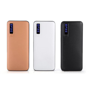 Baterie Externa Smart Power Bank 10000 mAh, 3 x USB Design Piele