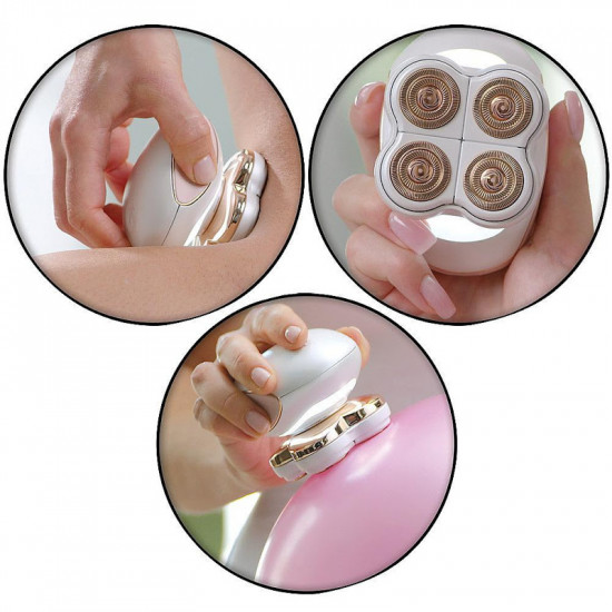 Epilator electric fara durere, Flawless Legs, cu acumulator, lumina alba