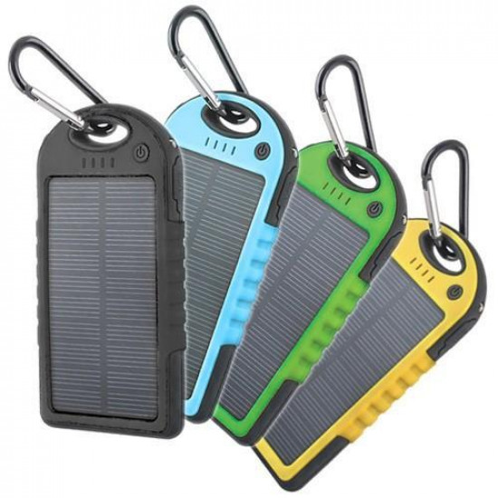 Baterie solara universala 5000mAh waterproof cu suport prindere