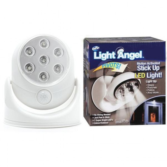 Bec cu senzor de miscare fara fir - 7 leduri Light Angel 360 grade